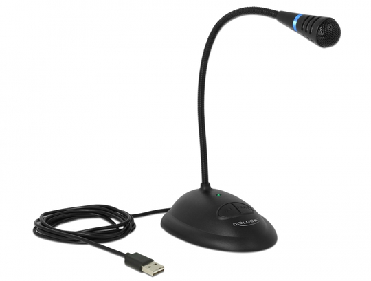 This USB Microphone By Delock Can Be Used For Voice And Vocal Transmissions. The Rubberized Base Pro