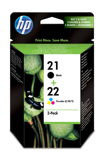 HP No 21/22 Ink Prin Cart 2-pack