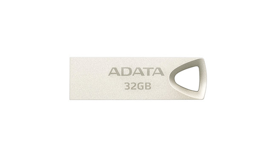 32GB USB Memory, USB 2.0, Metallic Finish, Gold