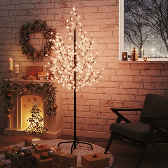 vidaXL Kirsikankukka LED-puu lämmin valkoinen 200 LED-valoa 180 cm