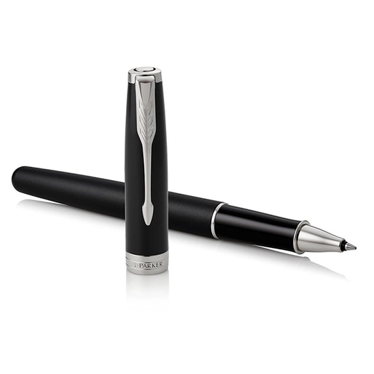 Parker Sonnet Musta/Chrome Rollerball