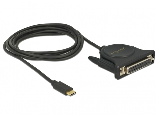 This USB Type-C To Parallel Port Adapter By Delock Supports IEEE 1284 And Allows The Combination Of