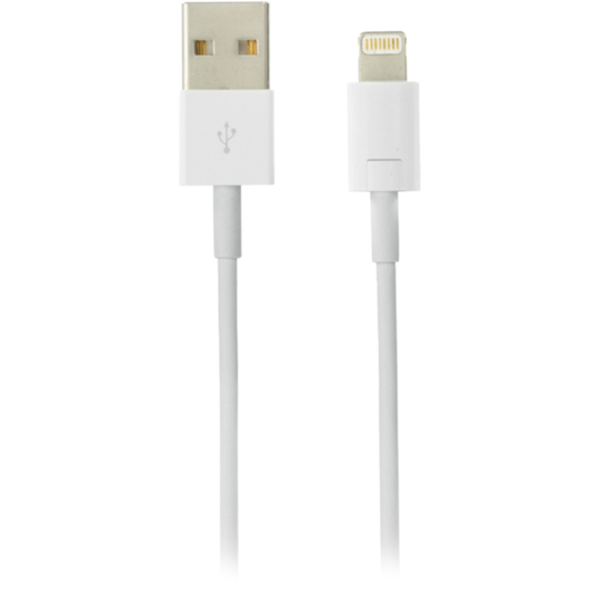 DELTACO synkr./latausjohto, 1 m, MFI, USB-Lightning, valk.