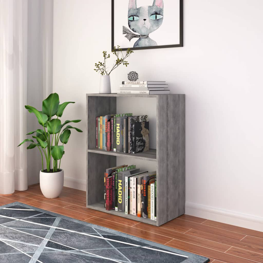 vidaXL Kirjahylly lastulevy 60x31x78 cm betoni