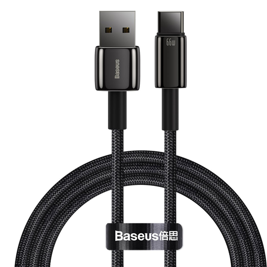 Baseus USB-C Latauskaapeli 66W 1m - Musta