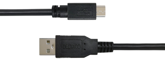 USB 2.0 Micro B Cable, 2.4A, 3m Black