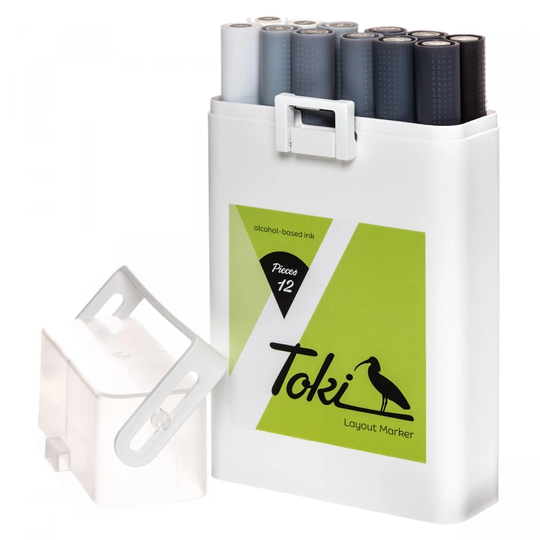 Toki Marker Grey Tones 12-setti