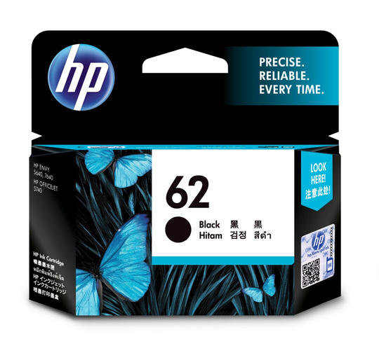 HP 62 Black Ink Cartridge Blister