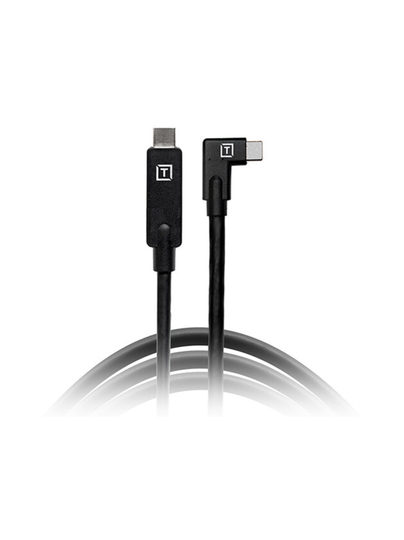 Tether tools tetherpro (4,6m) usb type-c to usb type-c kulmamallinen kaapeli - musta