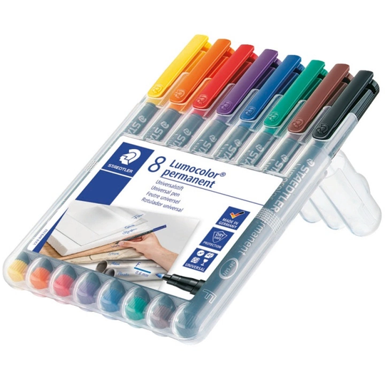 Staedtler 8 kpl Lumocolor permanent Fine