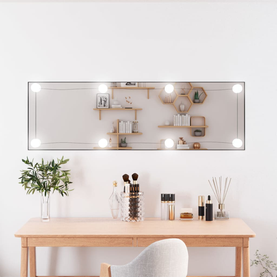 vidaXL Seinäpeili LED-valoilla 30x100 cm lasi suorakulmio