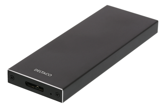 Ulkoinen M.2-kiintolevykotelo, B-key, B&M-key, USB 3.1 Gen 1, SATA III, Musta