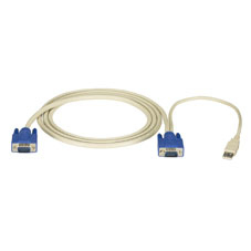 BLACK BOX KVM CPU CABLE - EC SERIES, VGA, USB, 15-FT. (4.6-M)