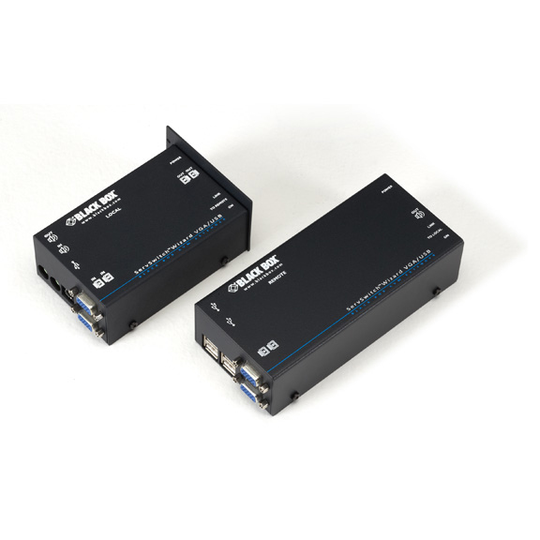 BLACK BOX WIZARD KVM EXTENDER - DUAL VGA, USB 2.0, AUDIO, SINGLE-ACCESS, CATX