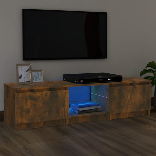 vidaXL TV-taso LED-valoilla savutammi 140x40x35,5 cm