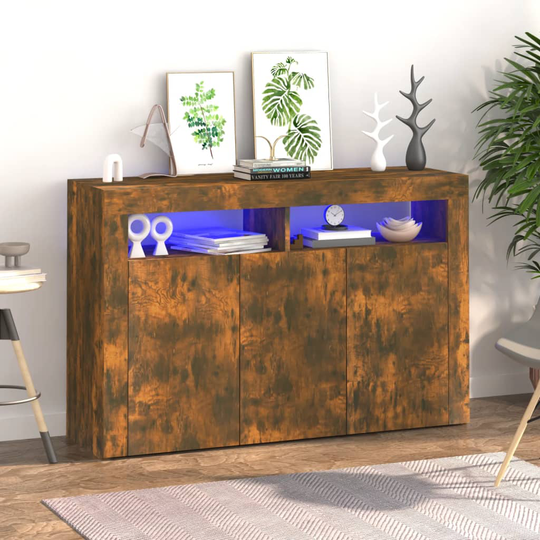 vidaXL Senkki LED-valoilla savutammi 115,5x30x75 cm