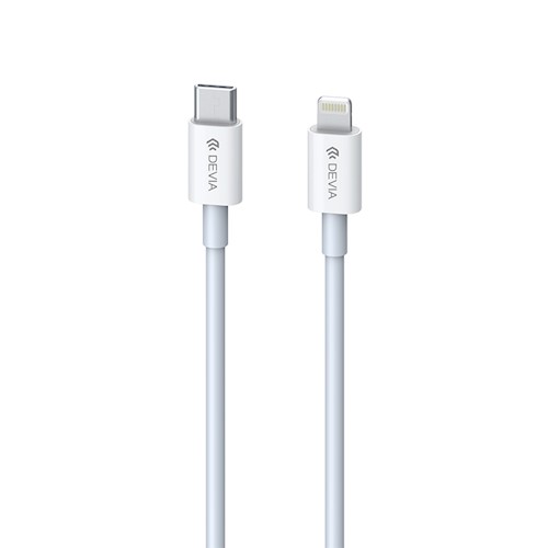 Devia Smart PD USB-C - Lightning Kaapeli 3A 20W valkoinen