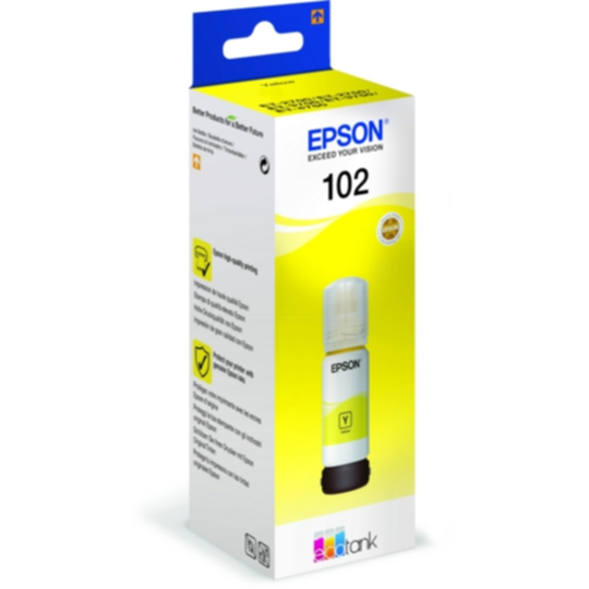 Epson 102 Mustepatruuna keltainen, 70 ml