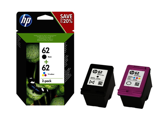 HP 62 Ink Cart Combo 2-Pack Blistered