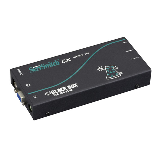 BLACK BOX CX UNO KVM SWITCH REMOTE UNIT - VGA, USB WITH AUDIO & SKEW COMPENSATION