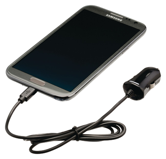 Micro USB -autolaturi Micro USB uros - 12 V autoliitäntä 1 00 m musta 2.1A