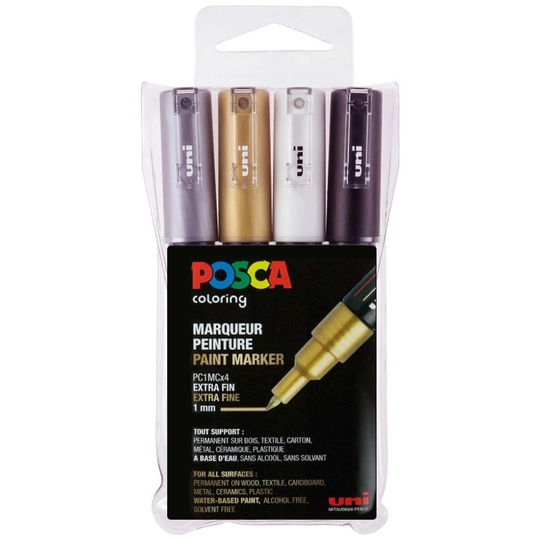 Posca Posca PC-1M Metallic 4-setti