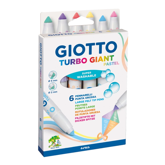 Giotto Turbo Giant Pastel 6-setti