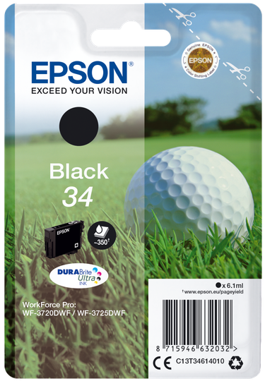 EPSON Singlepack Black 34 DURABrite Ultr