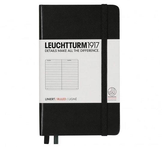 Leuchtturm1917 Notebook A6 Pocket Ruled Black