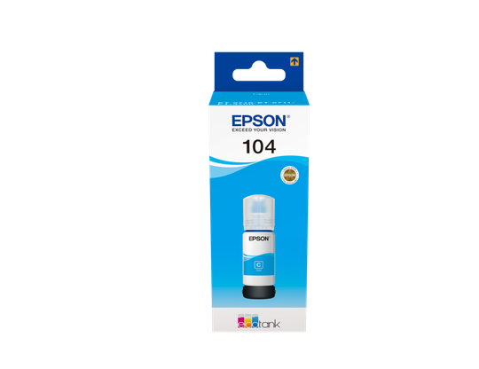 EPSON ECOTANK 104 CYAN INK BOTTLE