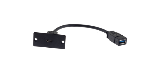 KRAMER WU-CA(B) WALL PLATE INSERT - USB3.0 TYPE C(F) TO TYPE A(F) CABLE
