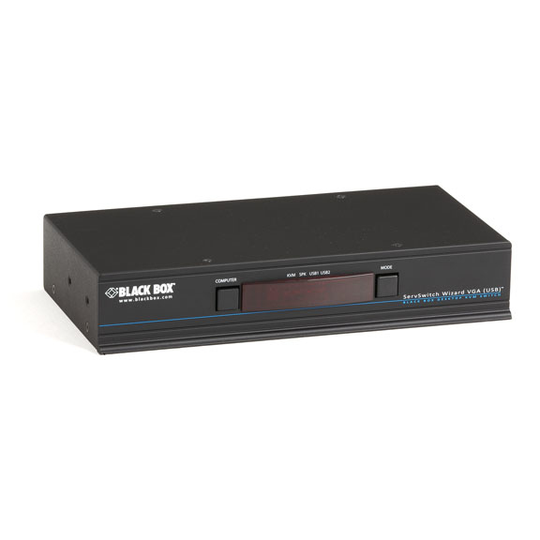 BLACK BOX WIZARD KVM SWITCH - SINGLE-HEAD, VGA, USB TRUE EMULATION, AUDIO, 4-PORT