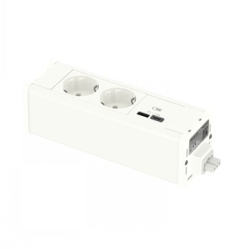 SCHNEIDER ELECTRIC UNICA SYSTEM+ MOD.YKSIKKÖ 2XSCHUKO+USBA/C VALK