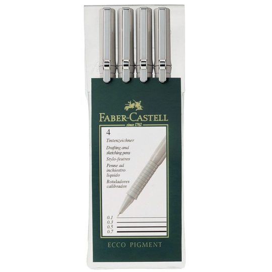 Faber-Castell Ecco Pigment kynä 4-setti