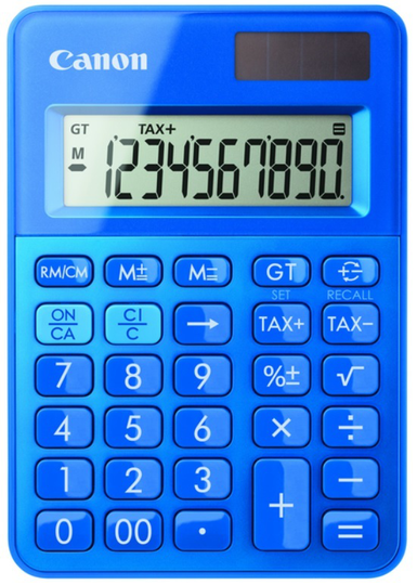 CANON LS-100K Calculator Blue