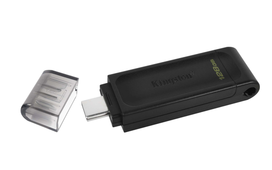 Kingston USB-C Muistitikku DT70 128 Gt Musta