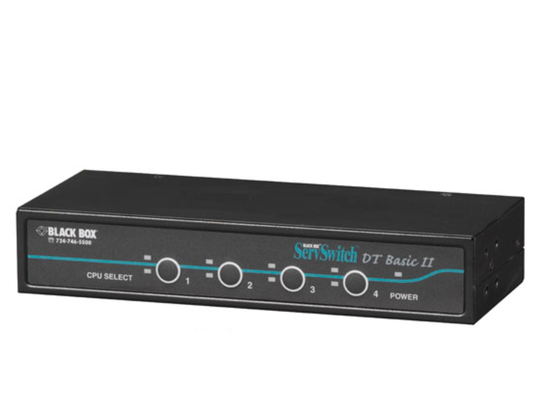 BLACK BOX DT BASIC II DESKTOP KVM SWITCH - VGA, USB OR PS/2, 4-PORT