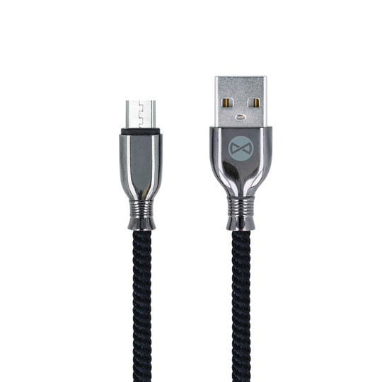 Forever Tornado micro-USB lataus- ja synkronointikaapeli 1m 3A musta