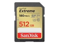 Extreme 512GB SDXC 180MB/s UHS-I C10 U3