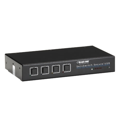 BLACK BOX SECURE KVM SWITCH - VGA, USB, W/CAC, EAL2+ EAL4+ CERTIFIED, TEMPEST LEVEL I (LEVEL A) QUAL
