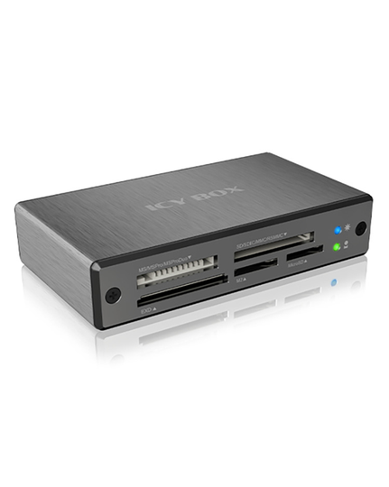 External USB 3.0 Memory Card Reader, All-in-one, Aluminum, Grey
