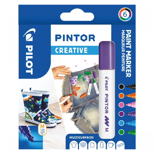 Pilot Pintor Medium 6 kpl Fun