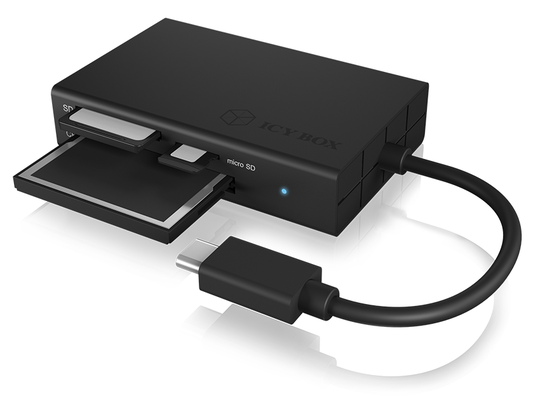 3-port Card Reader With USB 3.0 Type-C® Interface, Black