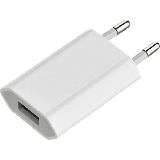Virtasovitin USB-A 5W, valkoinen