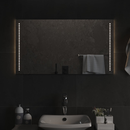 vidaXL Kylpyhuoneen LED-peili 50x90 cm