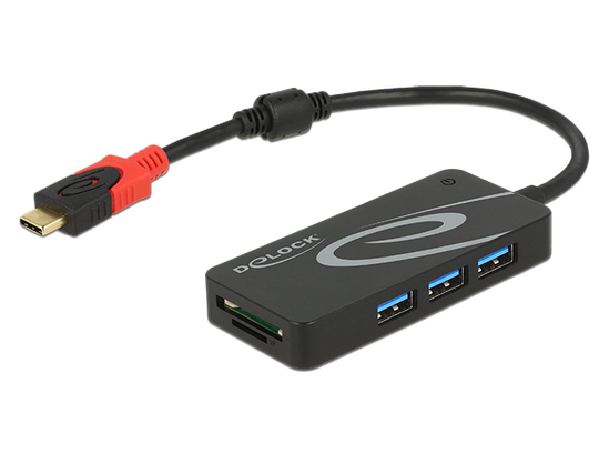 This USB Hub By Delock Can Be Connected To A Computer Via The USB Type-C Interface. It Expands The C