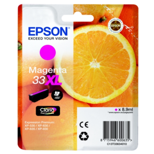 Epson 33XL Mustepatruuna magenta, 650 sivua