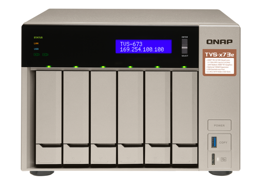 TVS-673e-4G - 4 Gigabit Ethernet Port (RJ45)