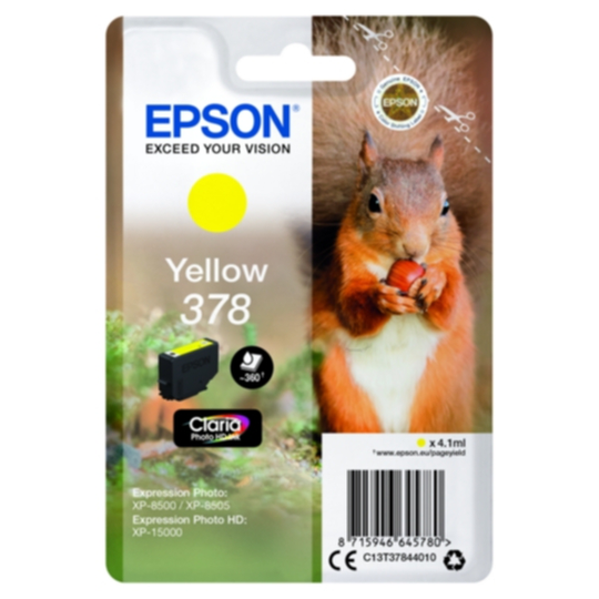 Epson 378 Mustepatruuna keltainen, 360 sivua