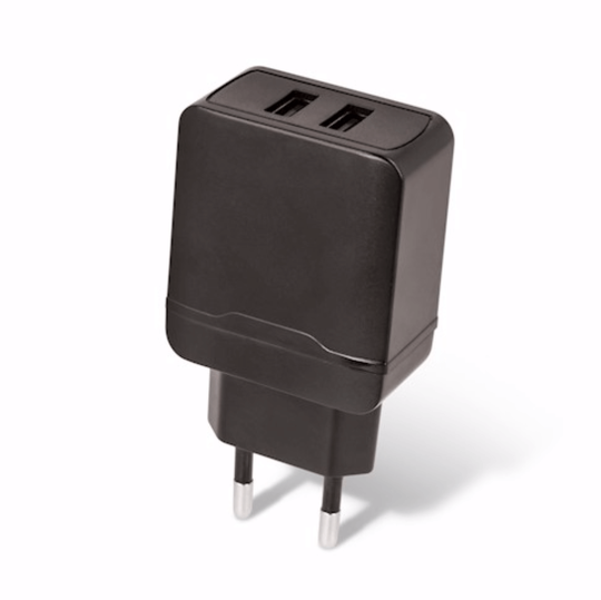 Setty 2xUSB-laturi 2 4A musta